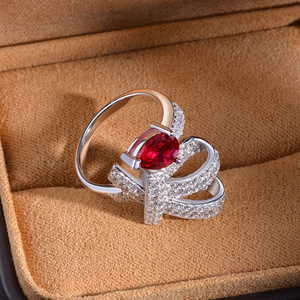 Venta al por mayor personalizado Zircon Cubic Zirconia S925 plata esterlina Hip Hop joyería de moda anillo de dedo - Product Image 4
