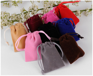 Wholesale Recyclable Velvet Jewelry Bags Custom Logo Color <b>Drawstring</b> Closure for Watches Necklaces Glasses <b>Bracelets</b> Earrings - Product Image 5