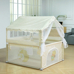 2025 nouveau style <span class=keywords><strong>parc</strong></span> pour bébé avec maison de jeu et moustiquaire conception de sécurité anti-renversement intérieur ou extérieur - Product Image 6