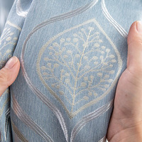Style européen Simple moderne Jacquard rideau nouveau complet occultant coton tissu oeillet pour salon chambre