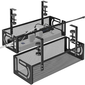 Organisateur de stockage de plateau de tiroir de bureau organisateur de câble de bureau en métal avec la charge sans fil pour <span class=keywords><strong>Tesk</strong></span> - Product Image 1