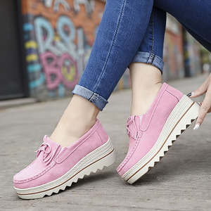 Chaussures Plates pour <span class=keywords><strong>Femme</strong></span> Printemps <span class=keywords><strong>2022</strong></span>, Baskets de Marche à Plateforme pour <span class=keywords><strong>Femme</strong></span>, Mocassins en Daim pour Dame, Chaussures Décontractées - Product Image 2