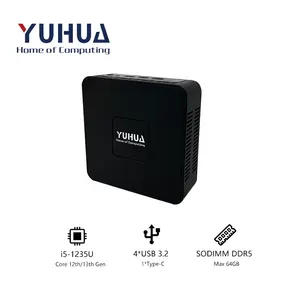 4K High Definition Mini Pc Met 2 * Sodimm Ddr5 Max 64Gb Ssd 256Gb 512Gb 1Tb Ondersteuning Core I5 12e/13e Processor Mini Pc