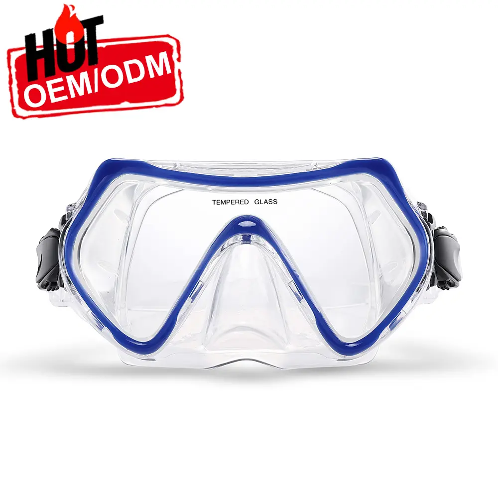 Kacamata selam Air silikon, masker selam dewasa Anti bocor, perlengkapan menyelam berenang dan bando bisa disesuaikan