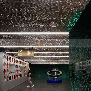 ANN7512 ASTM Certified 304 Stainless Steel <b>Sheet</b> 0.8mm 2B Finish Water Wave Pattern Decorative Panel for <b>Wall</b> <b>Cladding</b> & Ceiling - Product Image 4