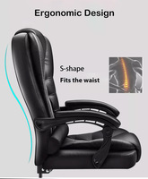 Silla Gamer Ergonómica Reclinable de Oficina, de Cuero PU Negro, Estilo Ejecutivo, Color Rosa, Marca Ecuador, con Masajeador