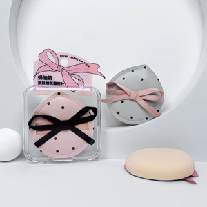 Éponge de maquillage en coton en forme de goutte d'eau, avec coussin d'<span class=keywords><strong>air</strong></span> intégré, pour correcteur, fond de teint et blush, pour un application douce et nette sur le visage, lavable, en boîte, en promotion - Product Image 4