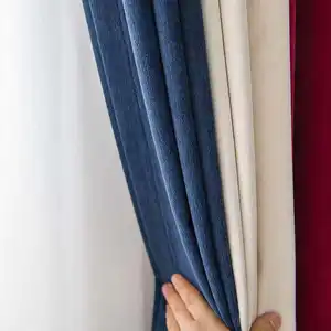 Cortina de tecido de veludo com peso pesado, cortina de veludo para estofos da parede, tecido com preço baixo para janela de cortina