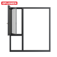 Fenêtres à battants en aluminium modernes et minimalistes, grand format, double vitrage, cadre pour chambre à coucher, salon, hôtel, appartement, persiennes horizontales