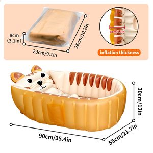 อ่างอาบน้ำเด็กแบบพับได้ พกพาสะดวก ลายคอร์กี้ สำหรับเด็กอายุ 0-5 ปี - Product Image 6