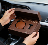 Diffuseur d'arômes pour voiture en forme de coquille ronde en plastique, perles aromatiques, parfum pour voiture, aromathérapie pour la sortie de climatisation du véhicule