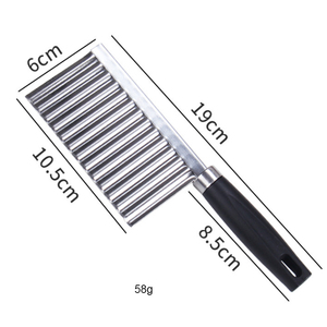 Trending Products 2026 New Arrivals Stainless Steel Wavy Slicer <strong>Crinkle</strong> Cutter Wavy Chopper <strong>Cut</strong> <strong>Knife</strong> - Product Image 2