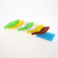 Mousse filtrante réticulée à cellules ouvertes multicolore en polyuréthane pour purificateur d'air, éponge filtrante pour eaux usées, aquarium, taille personnalisée