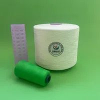 Benang Serat Poliester Virgin 100% Berkualitas Tinggi, Ramah Lingkungan, Kekuatan Tinggi, Putaran S/Z, Untuk Menjahit, Bordir, Merajut