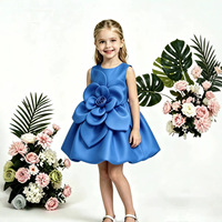 Robe pour filles, sans manches, à fleurs 3D, volumineuse, respirante, pour fête d'anniversaire, mariage, vacances, événements formels