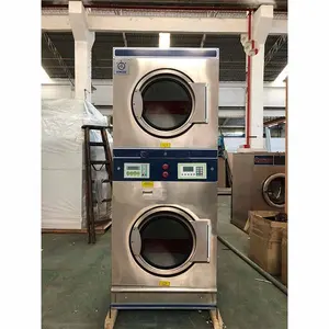 2*12Kg Gas Verwarming Stack Drogers-Industriële Wasmachines En Drogers