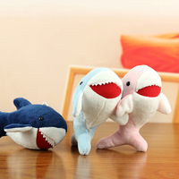 Porte-clés Requin en Peluche Dessin Animé Super Doux et Moelleux, Pendentif Animal Marin Rembourré pour Sac à Main - Vente en Gros Usine