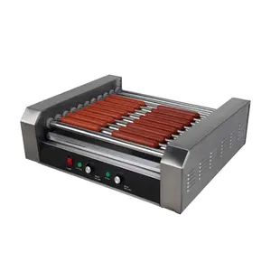 最优惠价格商用电动热狗滚筒烤架自动热狗机香肠烤架