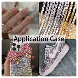 Strass thermocollants <span class=keywords><strong>en</strong></span> cristal AB de haute qualité, à fond plat, à coller, transfert thermique, couleurs personnalisées, <span class=keywords><strong>verre</strong></span>, 16 facettes - Product Image 3