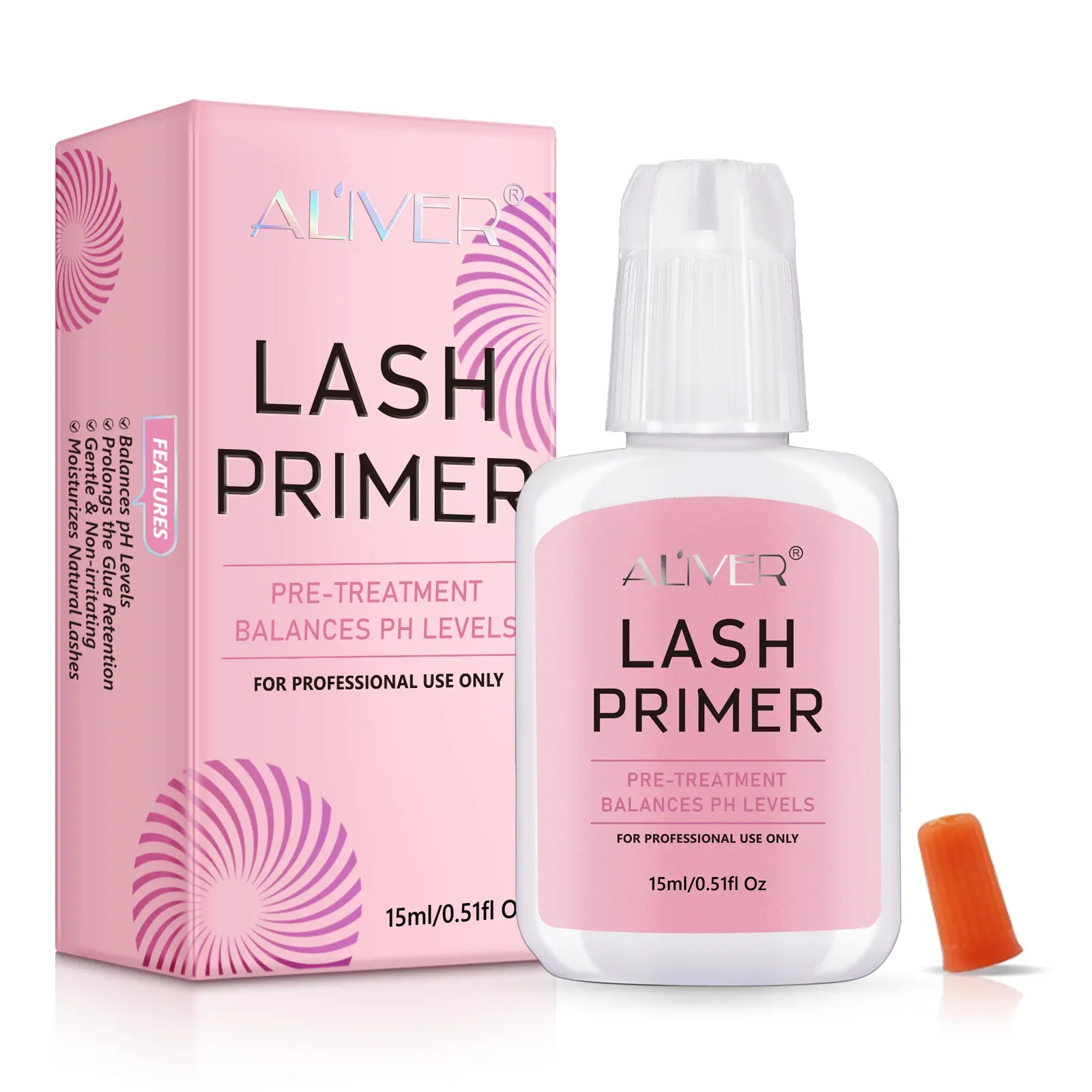 Aliver Private Label 15Ml Ph Vloeibare Voedende Hydraterende Custom Logo Primer Lash Extensions, Lash Primer Voor Wimper Extensie