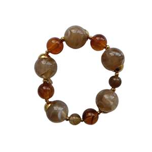 Fashion <b>Beaded</b> <b>Bracelet</b> 316L Stainless Steel PVD <b>Gold</b> Plating Sustainable Resistant - Product Image 1