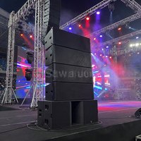 Altavoces de matriz de línea WPL duales de 12 pulgadas y 3 vías, equipo de sonido de audio profesional para exteriores, altavoz de sonido de Carcasa de madera