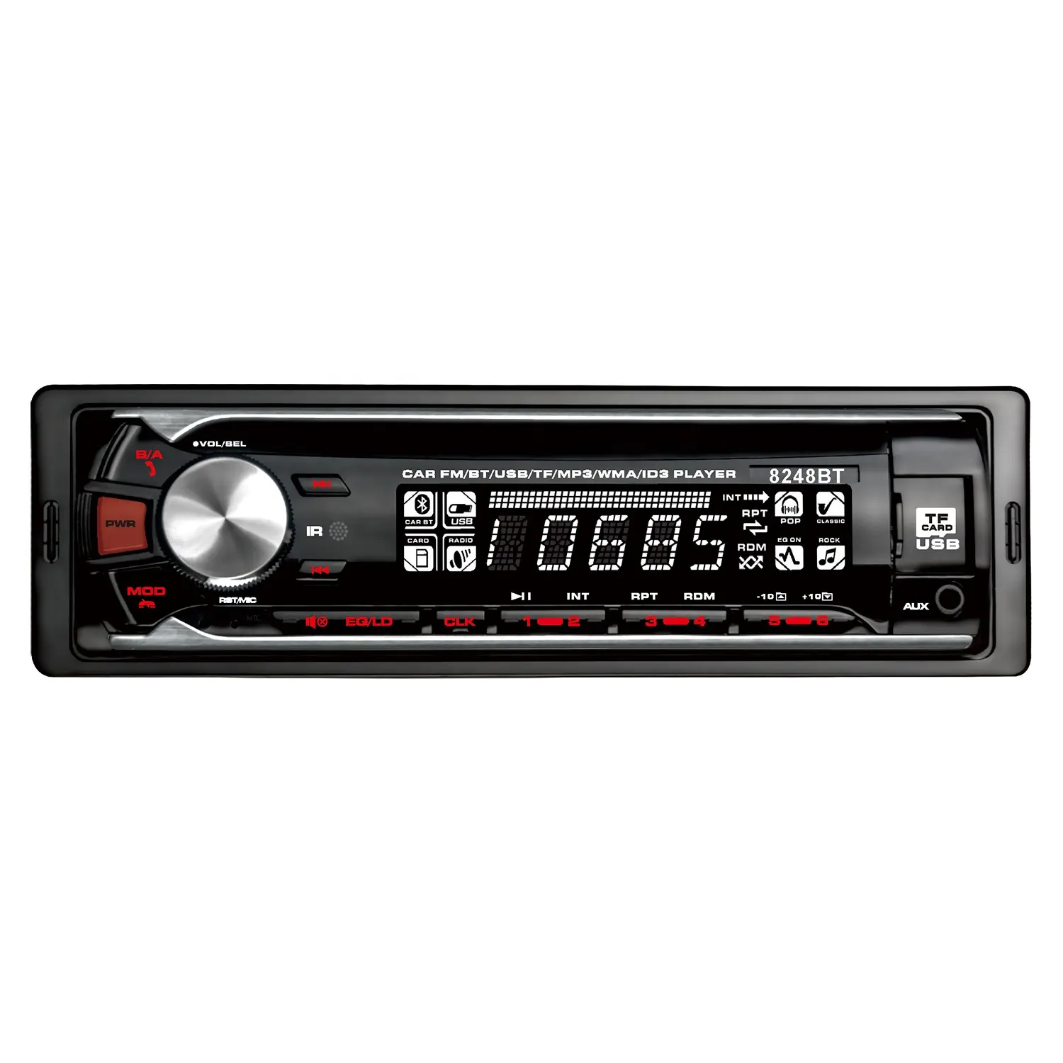 Pemutar MP3 mobil, Radio mobil Stereo Autoradio, Usb, Aux, Bluetooth, mobil, pengganti Cd musik Digital, 7 warna, dasbor lampu latar