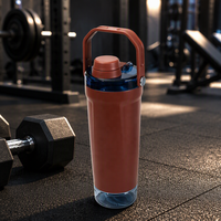 Shaker isotherme en acier inoxydable personnalisé avec logo, 20 oz, anti-fuite, avec compartiment de rangement pour boissons protéinées de gym