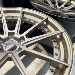 GVICHN 20 26 pouces, jantes de voiture de course forgées, lèvre bronze brossé personnalisée pour BMW, jantes 5x112 5x120, jantes en deux parties en aluminium - Product Image 4