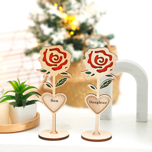 <span class=keywords><strong>Tavolo</strong></span> <span class=keywords><strong>in</strong></span> <span class=keywords><strong>Legno</strong></span> Autoportante con Fiori e Nome Intagliati al Laser per Decorazioni <span class=keywords><strong>da</strong></span> Parete e Artigianato <span class=keywords><strong>in</strong></span> <span class=keywords><strong>Legno</strong></span> - Product Image 2