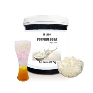 Perles de boba éclatantes au yaourt premium avec sucre en sachet pour garniture de bubble tea - Ingrédient de boisson directement de l'usine - Product Image 2