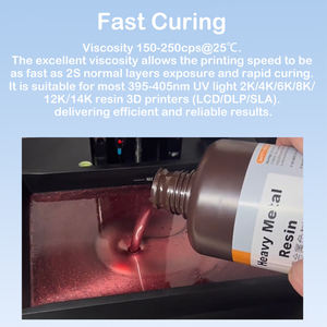 Livraison gratuite UE – Résine photopolymère métallique Antinsky Heavy Metal de couleur métallique pour imprimante 3D DLP LCD 405nm 1kg pour impression 3D - Product Image 6