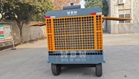 Compresseur à vis diesel lubrifié WBW pour l'exploitation minière, 600cfm, 8bar, 13bar, pompe portable, moteur Cummins, Yuchai, Weichai, Rock Air