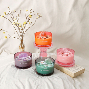 Customized Color Simple Modern Transparent Eco-friendly High Quality Empty Candle Glass <b>Cup</b> Creative Valentine's Day - Product Image 1