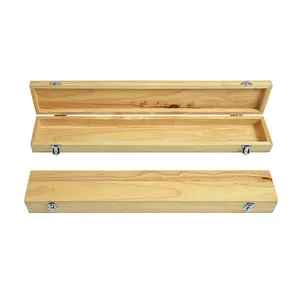 Coperchio scorrevole rettangolare scatola di imballaggio in legno massello scatola di legno coltello scatola di immagazzinaggio da cucina