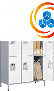 Steel Lockable <b>Lockers</b> Metal <b>Storage</b> Cabinet Metal <b>Locker</b> for Gym School Office Employees Students Four Tier with 4 Doors - Product Image 6