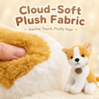 Mainan Mewah Corgi Kuning Lucu Bantal Lembut Boneka Anjing untuk Dekorasi Mobil Kamar Anak Teman Bermain Hadiah Liburan