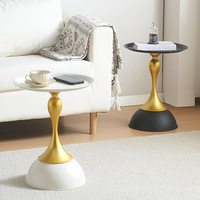 Table d'appoint et table basse multifonctionnelle en fer forgé, style moderne et luxueux, pour salon et chambre à coucher