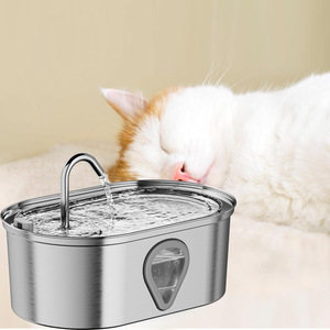 Fontaine à eau automatique en acier inoxydable pour chiens et chats, abreuvoir à eau courante détachable WF170 - Product Image 1