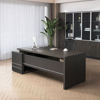 Bureau de direction et de travail en bois moderne, convertible et extensible, pour villas et personnel, mobilier de gros