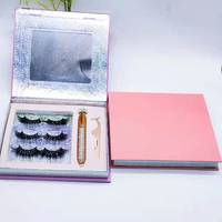 3 paires de boîtes à cils avec pince à épiler Vendeur de cils Boîtes personnalisées Boîte d'emballage Marque privée Vente en gros