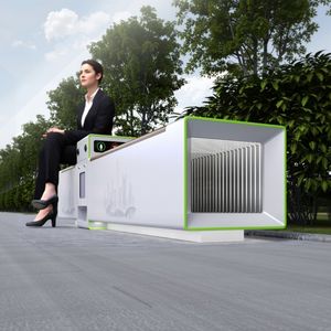 Panca Pieghevole Portatile in Acciaio Inossidabile con Alimentazione Solare per Esterni - Product Image 4