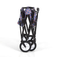 Chariot de camping pliable robuste avec roues de plage, grande capacité de rangement pour usage extérieur, courses et options OEM