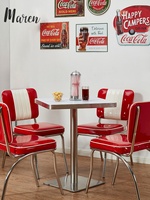 Ensemble de table et de chaises de style nordique pour café, club, bistrot - Meubles durables avec structure en acier