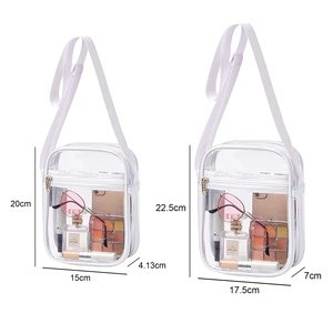 Vente en gros de sac à bandoulière en PVC transparent pour femmes sac à main fourre-tout sac de téléphone sac de messager personnalisé de <span class=keywords><strong>marque</strong></span> - Product Image 3