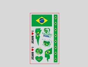 Brazil Temporary Tattoos Themed Birthday Party Decorations Supplies Tattoo Stickers Boys Girls Classroom School Prizes