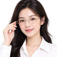 HIGO 2026 – Dernière collection automne – Lunettes ovales en acier inoxydable pour adultes – Monture intégrale légère avec motif – Usage quotidien