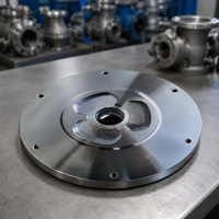 Plaque de montage circulaire en aluminium usinée CNC avec six trous de boulons, pièces de fraisage de précision pour machines