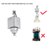 Solution d'éclairage à Led télécommandée électrique à deux fils Portée de levage de 15M Portée de 15Kg Machine de levage de lumière aérienne portante