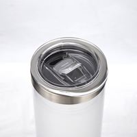 Gobelet isotherme en acier inoxydable de 20 oz pour sublimation, avec effet boule à neige et paillettes, pour adultes, sans isolation thermique